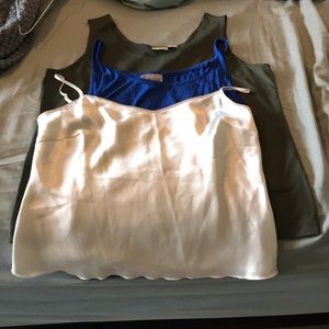 Lot of Three Tank Tops Size Large.